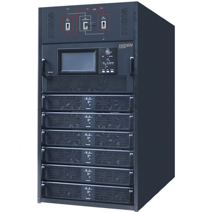 Силовой шкаф HEM150/25C-WITH PDU (150 kVA макс. 6 слотов для силовых модулей HEPM25C, с автоматами), фото